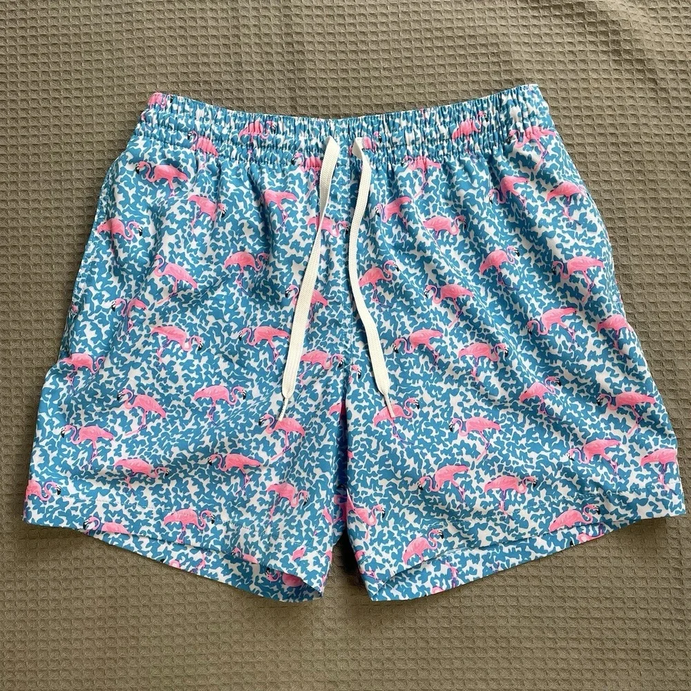 Chubbies Flamingo Lined Swim Trunks Shorts Small Men's 5.5